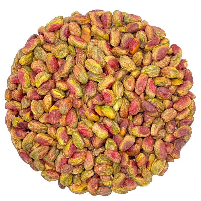 فروش مغز پسته احمد اقایی زعفرانی شور درجه یک + طعمی خاص و ماندگار + قیمت و خرید عمده